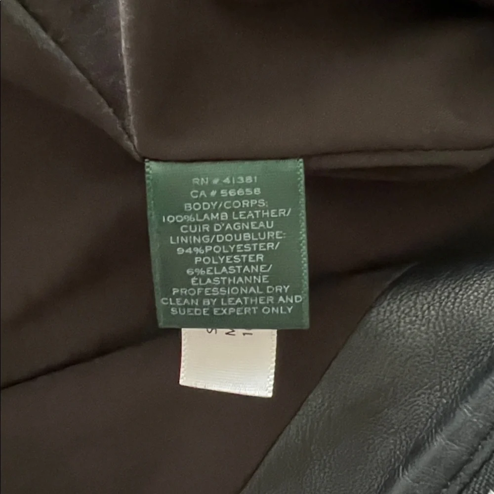 Ralph Lauren Black Leather Skirt - Picture 3 of 6